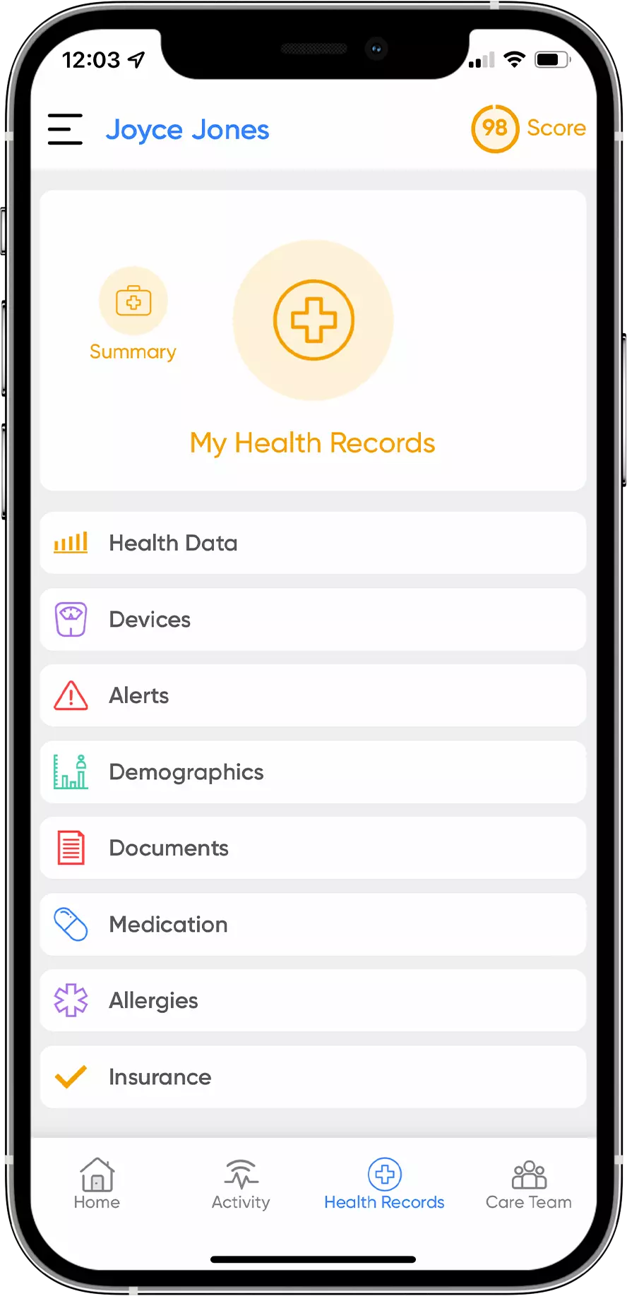 Health Record App - Health Wealth Safe